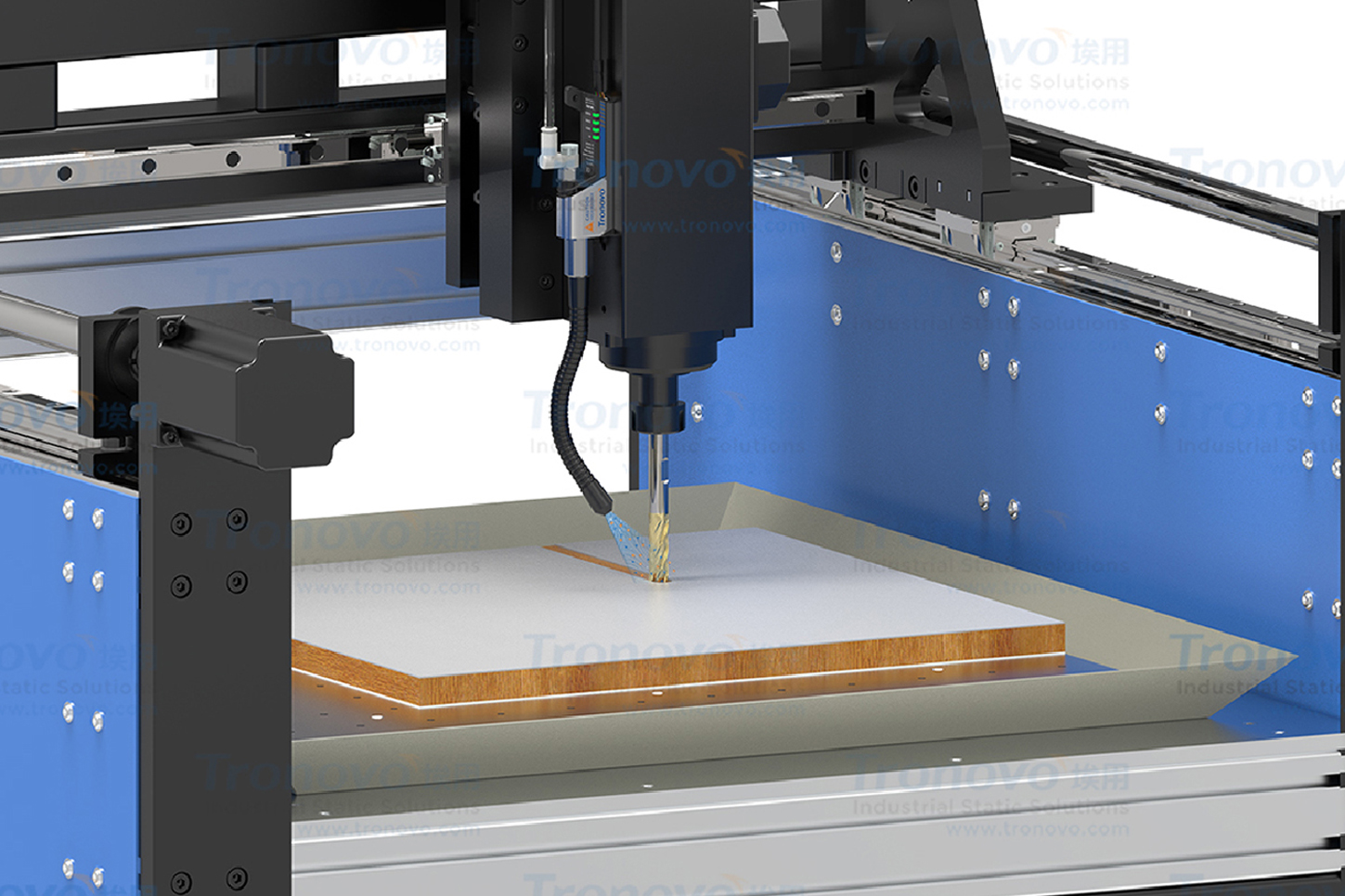 Application case of electrostatic dust removal in milling machine processing