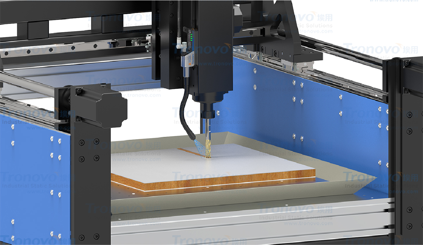 Application case of electrostatic dust removal in milling machine processing