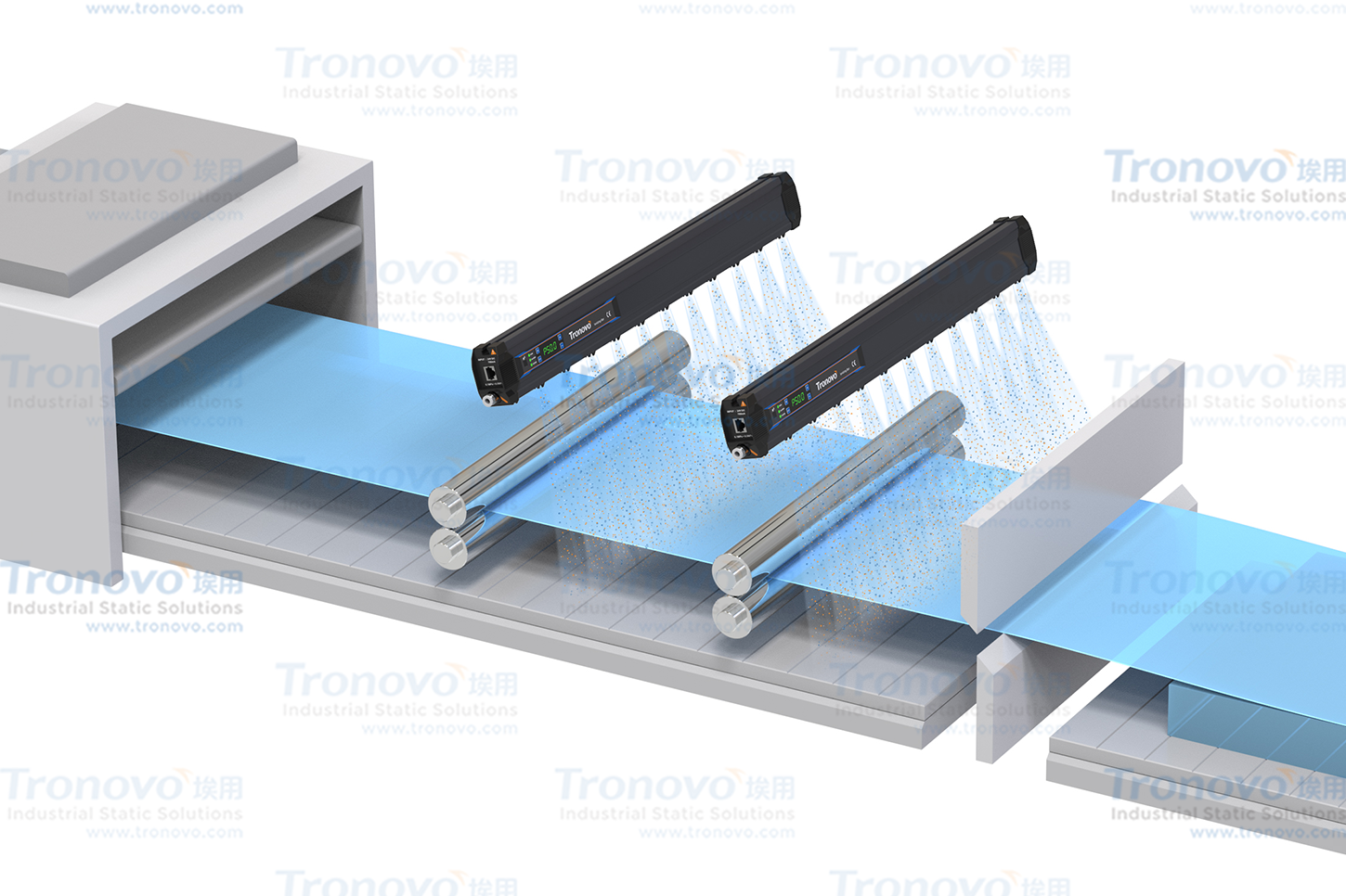 薄膜分切静电吸附粉尘难题，高效除静电方案精准破局