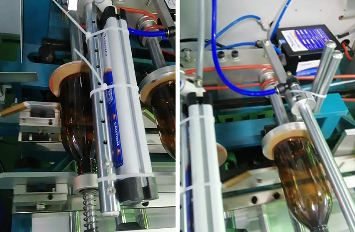  Case of electrostatic dedusting before screen printing on the surface of glass bottles