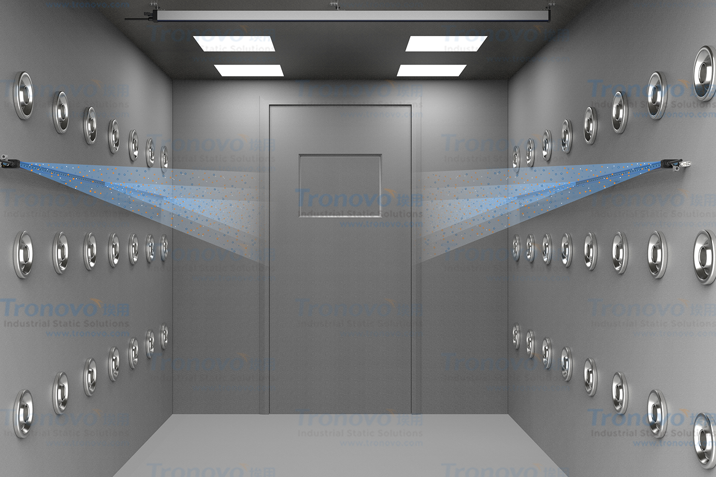 离子风棒在风淋室人体静电消除中的应用案例